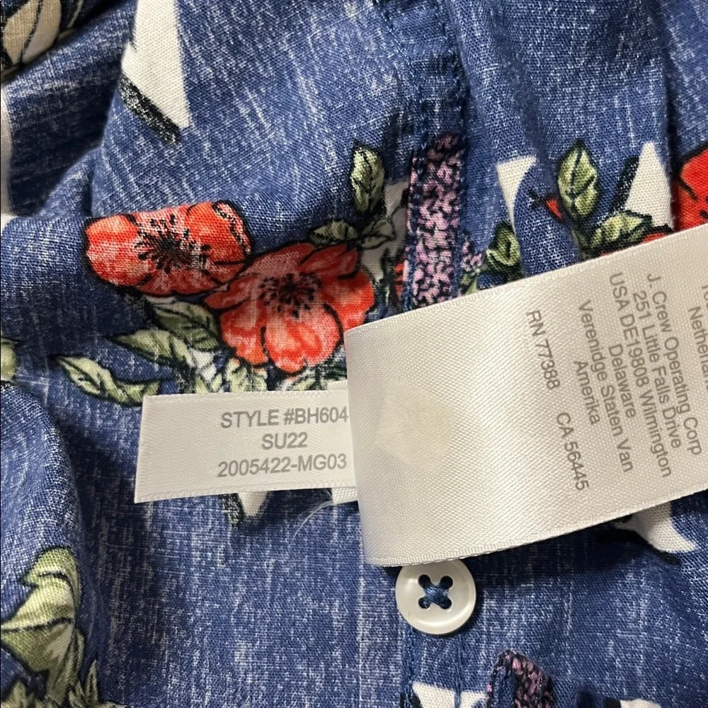 J. Crew Hawaiian Shirt Tropical Floral Print Large